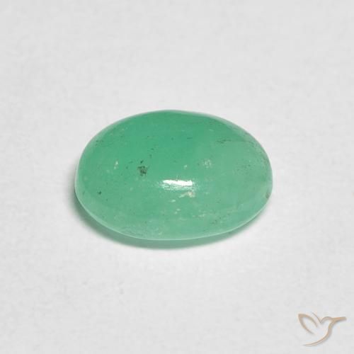 Emerald Gemstone in 6.8 x 5.4 mm Size for Sale, Emerald Stone in Fern Green Color