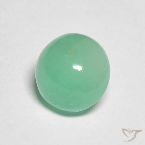 1.94 ct Green Emerald Stone, Natural Emerald in Round Cabochon Shape for Sale