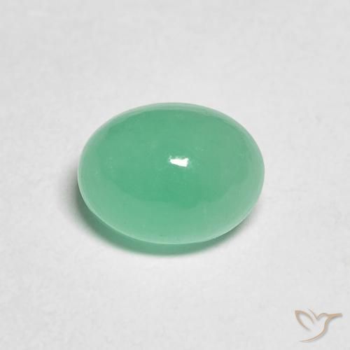 1.1 ct Oval Cabochon Emerald, 7 x 5.2 mm From Colombia, Photo A