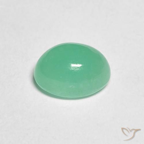 Emerald Gemstone in 7 x 5.2 mm Size for Sale, Emerald Stone in Medium Green Color