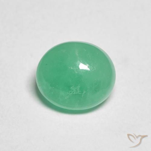 1.17ct Natural Medium Green Emerald, Oval, Translucent