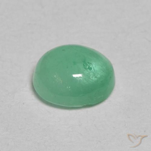 Emerald Gemstone in 5.8 x 4.9 mm Size for Sale, Emerald Stone in Mint Green Color