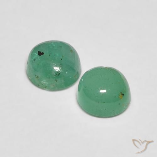 Emerald Gemstones in 4 mm (calibrated) Size for Sale, Emerald Stones in Bright Green Color