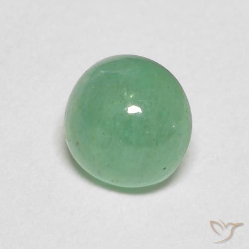 0.46ct Round Pistachio Green Emerald from Colombia, Dimension 4.6mm, Natural oiled Gemstone, Transparent Clarity, 1pc Round Cabochon Emerald, Mohs Hardness of 7.5 - 8 suitable for daily wear jewelry, May Birthstone, Photo A