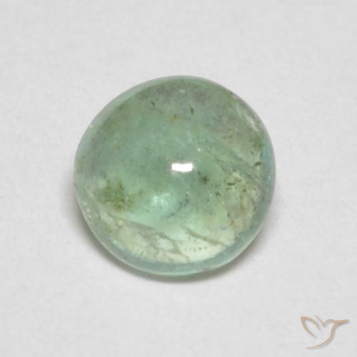 0.41ct Natural Very Light Yellow Green Emerald, Round, Transparent