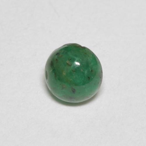 3,5mm grüner Smaragd im Rund Cabochon aus Kolumbien, Gewicht 0,18 ct, Garantiert echter Edelstein in Translucent Reinheit, 1 Stück Smaragd - die Farbe ist Tiefgrün, Mohs-Härte von 7,5 - 8 Geeignet für den täglichen Gebrauch im Schmuck, Stein der erfolgreichen Liebe, Photo A