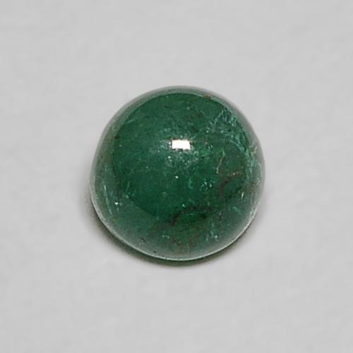 0.22ct Round Medium Green Emerald from Colombia, Dimension 3.6mm, Natural oiled Gemstone, Translucent Clarity, 1pc Round Cabochon Emerald, Mohs Hardness of 7.5 - 8 suitable for daily wear jewelry, Cancer Zodiac Stone, Photo A