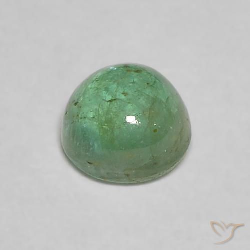 Emerald Gemstone in 4.5 mm (calibrated) Size for Sale, Emerald Stone in Light Cool Green Color