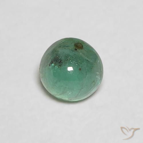 Smeraldo verde taglio rotondo da 0,24 ct dalla Colombia, dimensione 3,5mm, pietra preziosa naturale Lubrificate , purezza Transparent, Smeraldo Cabochon rotondo da 1 pz, durezza Mohs di 7,5 - 8 adatto per gioielli da indossare ogni giorno, Simboleggia la fertilità e la rinascita, Photo A