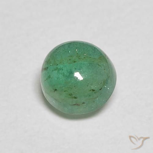 0.43ct Natural Medium light Green Emerald, Round, Transparent, Photo A