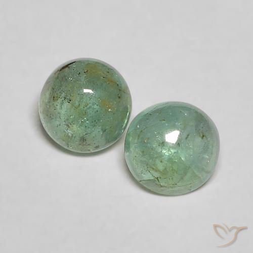 0.7 ct Round Cabochon Emerald, 4.3 mm From Colombia, Photo A