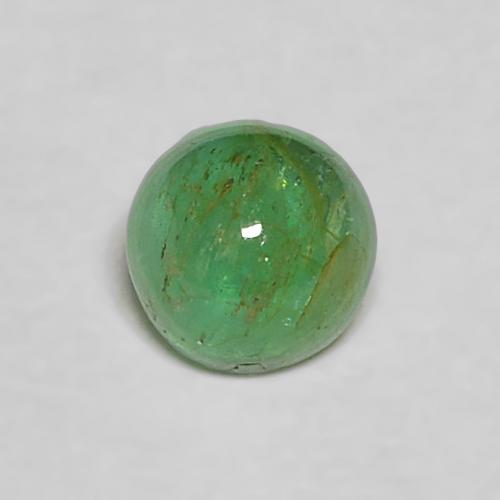 3,8mm Smeraldo verde Cabochon rotondo dalla Colombia, peso di 0,24 ct, pietra preziosa naturale Lubrificate in purezza Transparent, Smeraldo 1pz - il colore è Verde medio, durezza Mohs di 7,5 - 8 adatto per gioielli da indossare ogni giorno, Martedì Gemma, Photo A