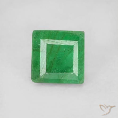 0,2 ct quadratischer Smaragd aus Kolumbien, Größe: 3,1 x 3,1mm, Reinheit: SI-I1, Garantiert echter Edelstein, 1 Stück Smaragd in Mittelgrün Farbe, Mohs-Härte von 7,5 - 8 Geeignet für den täglichen Gebrauch im Schmuck, Sternzeichen Krebs, Photo A