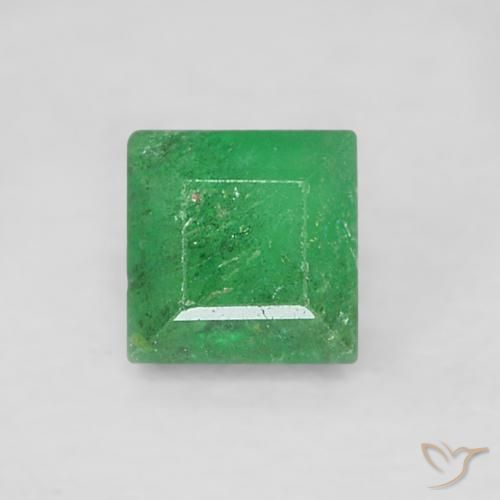 0.18 ct Square Cut Emerald, 3.1 x 3 mm From Colombia, Photo A