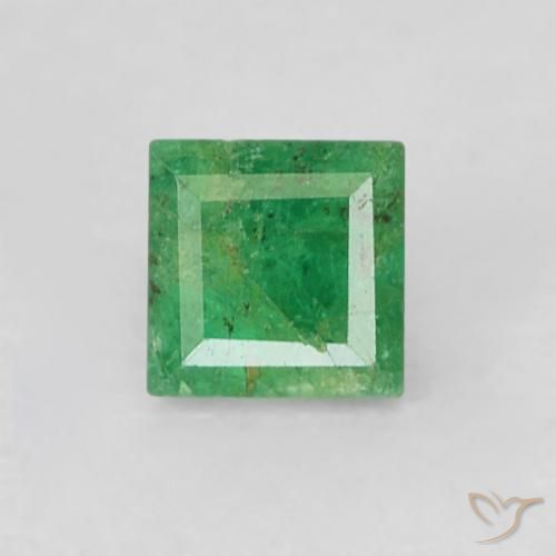 0.19 ct Square Cut Emerald, 3 x 3 mm From Colombia, Photo A