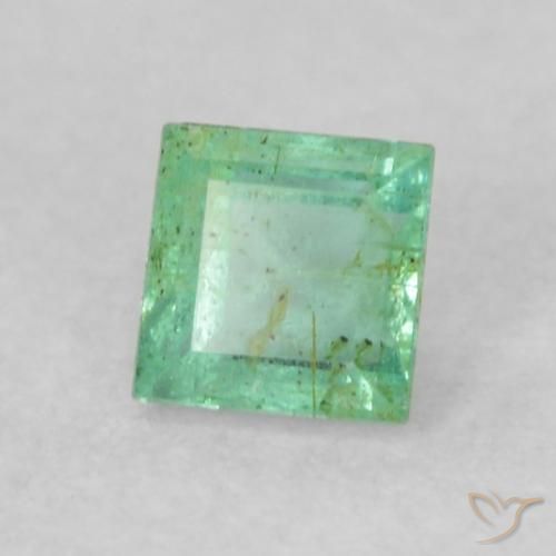 0.19 carat Square Emerald Gemstone loose Certified Emerald from Colombia Natural Untreated Gem ID 678845