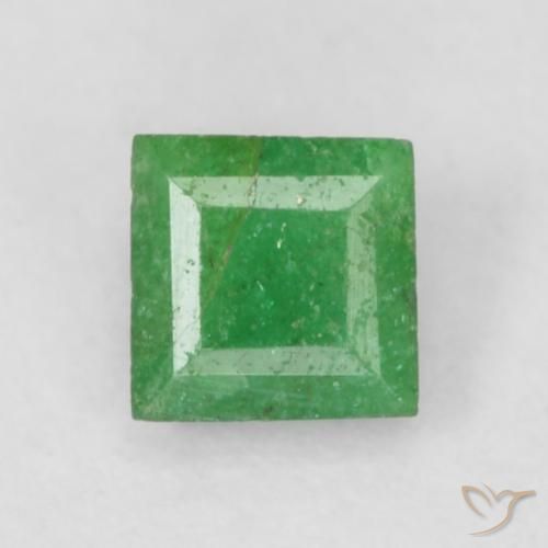 0.16 ct Square Cut Emerald, 3.2 x 3.2 mm From Colombia, Photo A