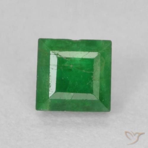 0.17 ct Square Cut Emerald, 3.1 x 3 mm From Colombia, Photo A