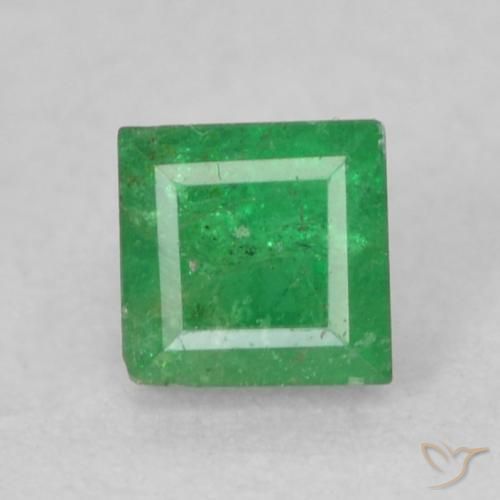 0.23 ct Square Cut Emerald, 3.3 x 3.3 mm From Colombia, Photo A