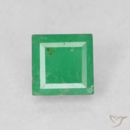 0.15 ct Square Cut Emerald, 3 x 2.9 mm From Colombia, Photo A