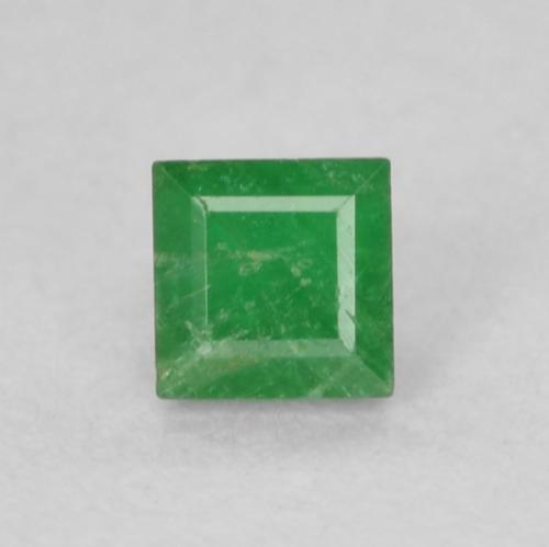 Émeraude Vert Carré 2,6 x 2,6mm de Colombie, poids de 0,13 ct, pierre gemme naturelle huilé de pureté i1, 1 pièce d'émeraude square facet, couleur : Vert clair moyen, dureté de Mohs de 7.5 à 8 convient aux bijoux de tous les jours, pierre de sagesse, Pierre précieuse de l'année de la chèvre, Photo A