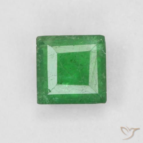 0.33 ct Square Cut Emerald, 3.8 x 3.8 mm From Colombia, Photo A
