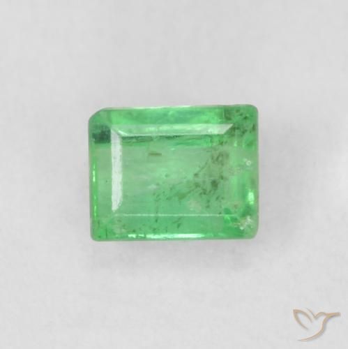 0.16ct Natural Pale Yellowish Green Emerald, Baguette, VS