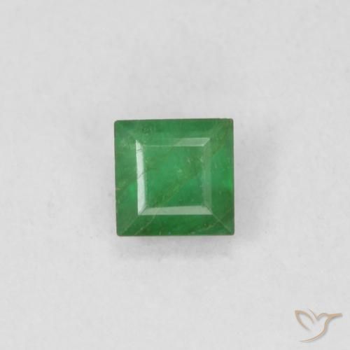 0.16 ct Square Cut Emerald, 3.1 x 3 mm From Colombia, Photo A