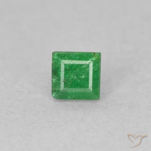 0.18 ct Square Cut Emerald, 3 x 2.9 mm From Colombia, Photo A