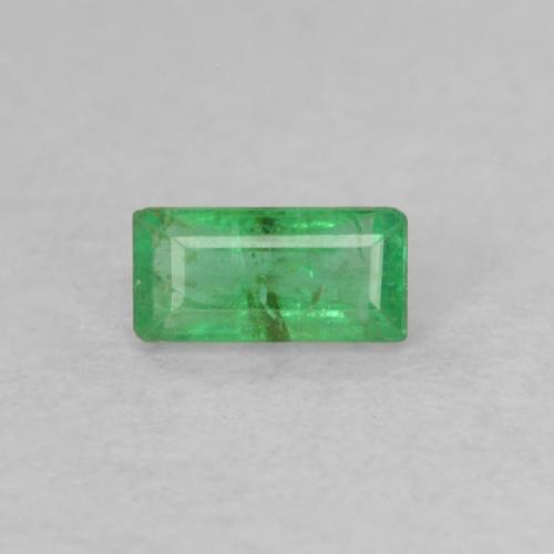 0,2ct Baguette sfaccettata verde Smeraldo dalla Colombia, Dimension 4,7 x 2,3mm, Natural non trattati Gemstone, SI Clarity, 1 piece Smeraldo in Verde freddo Color, Mohs Hardness of 7,5 - 8 adatto per gioielli da indossare ogni giorno, Pietra portafortuna di maggio, Photo A