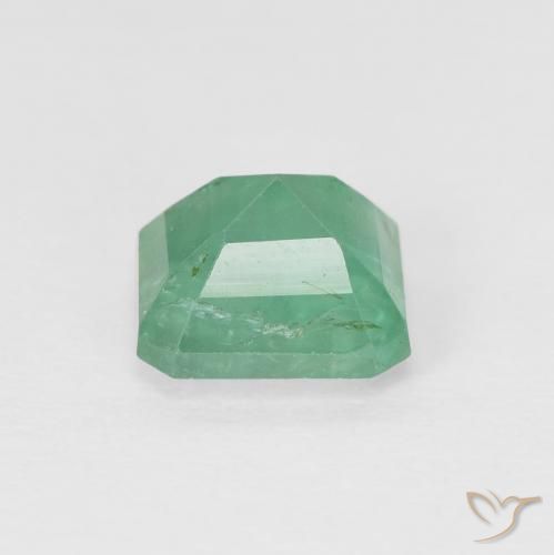 Emerald Gemstone in 6.6 x 6.3 mm Size for Sale, Emerald Stone in Light Green Color
