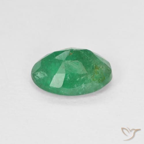 Emerald Gemstone in 7 x 5 mm (calibrated) Size for Sale, Emerald Stone in Medium light Green Color