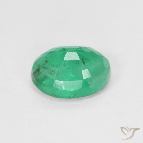 Emerald Gemstone in 6.9 x 5.3 mm Size for Sale, Emerald Stone in Jade Green Color