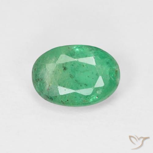 Esmeralda de talla ovalada de 0,79 ct, 7,1 x 5 mm de Colombia, Photo A