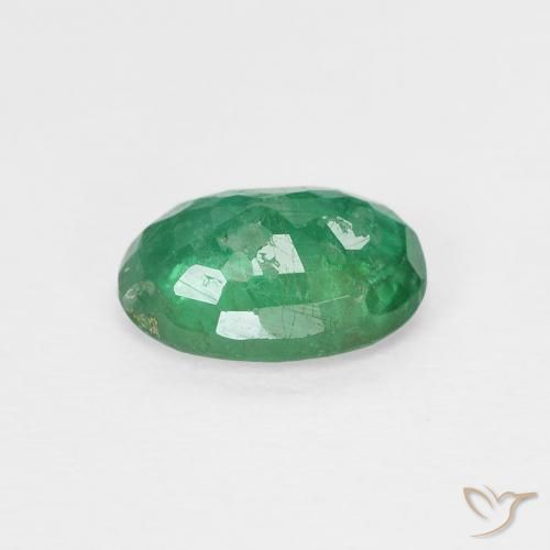 Emerald Gemstone in 7 x 5 mm (calibrated) Size for Sale, Emerald Stone in Warm Green Color
