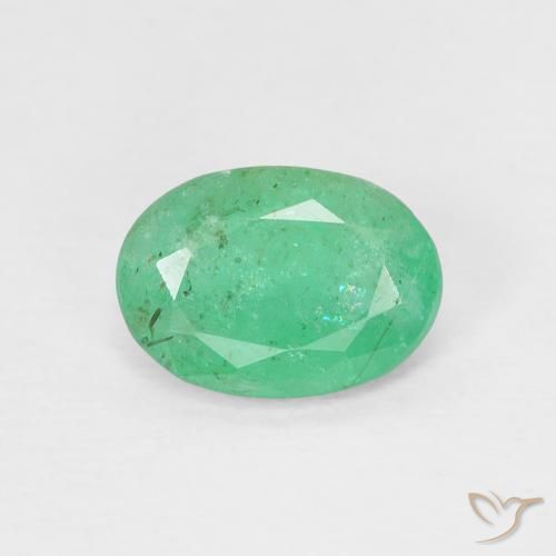 Esmeralda de talla ovalada de 0,76 ct, 7,2 x 5,2 mm de Colombia, Photo A