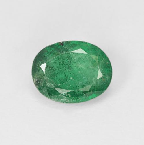 Smeraldo 7,9 x 6,1mm verde Ovale sfaccettato dalla Colombia, peso di 1,25 ct, gemma naturale Lubrificate in purezza VS-SI, 1 pezzo Smeraldo - Colore: Verde medio, durezza Mohs di 7,5 - 8 adatto per gioielli da indossare ogni giorno, Pietra portafortuna di maggio, Photo A