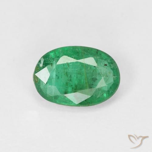 Esmeralda de talla ovalada de 0,75 ct, 7,3 x 5,1 mm de Colombia, Photo A