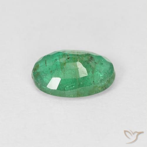 Emerald Gemstone in 7 x 5 mm (calibrated) Size for Sale, Emerald Stone in Medium light Green Color