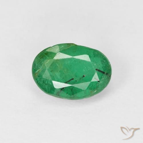 Esmeralda de talla ovalada de 0,93 ct, 7,1 x 5 mm de Colombia, Photo A