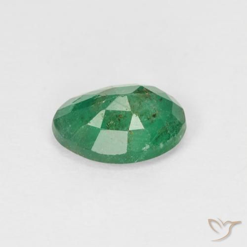 Emerald Gemstone in 7.8 x 5.7 mm Size for Sale, Emerald Stone in Warm Green Color