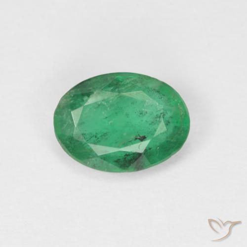 0.60ct Natural Warm Green Emerald, Oval, SI