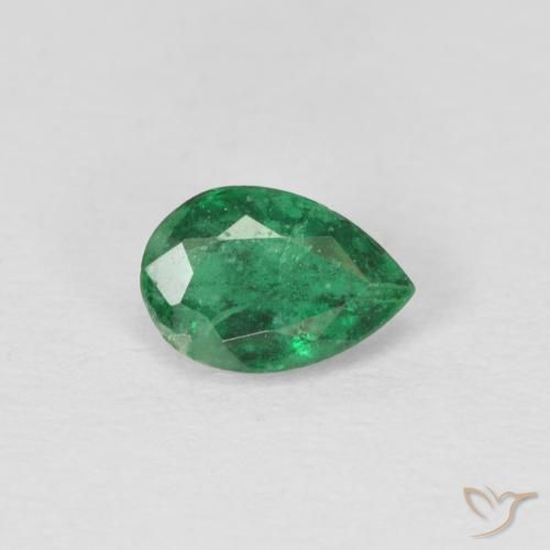 0.46ct Natural Forest Green Emerald, Pear Shape, SI