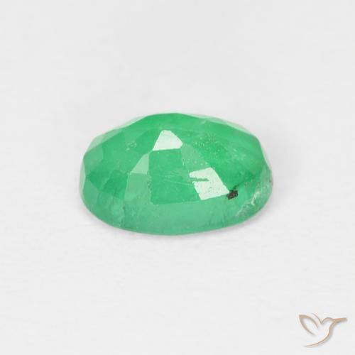 Emerald Gemstone in 7 x 5 mm (calibrated) Size for Sale, Emerald Stone in Yellowish Green Color