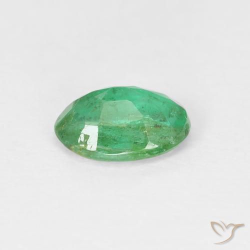 Emerald Gemstone in 7 x 5 mm (calibrated) Size for Sale, Emerald Stone in Yellowish Green Color