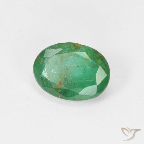 0.83 ct Green Emerald Stone, Natural Emerald in Oval Facet Shape for Sale