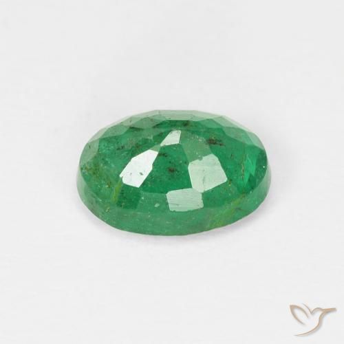 Emerald Gemstone in 7.3 x 5.3 mm Size for Sale, Emerald Stone in Medium Green Color