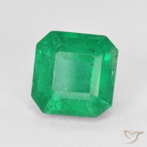 2.39 ct Green Emerald Stone, Natural Emerald in Octagon Step Cut Shape for Sale