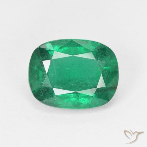 2.24ct Natural Cool Green Emerald, Cushion, VS