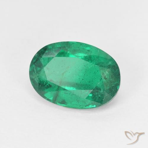 1.93 ct Green Emerald Stone, Natural Emerald in Oval Facet Shape for Sale